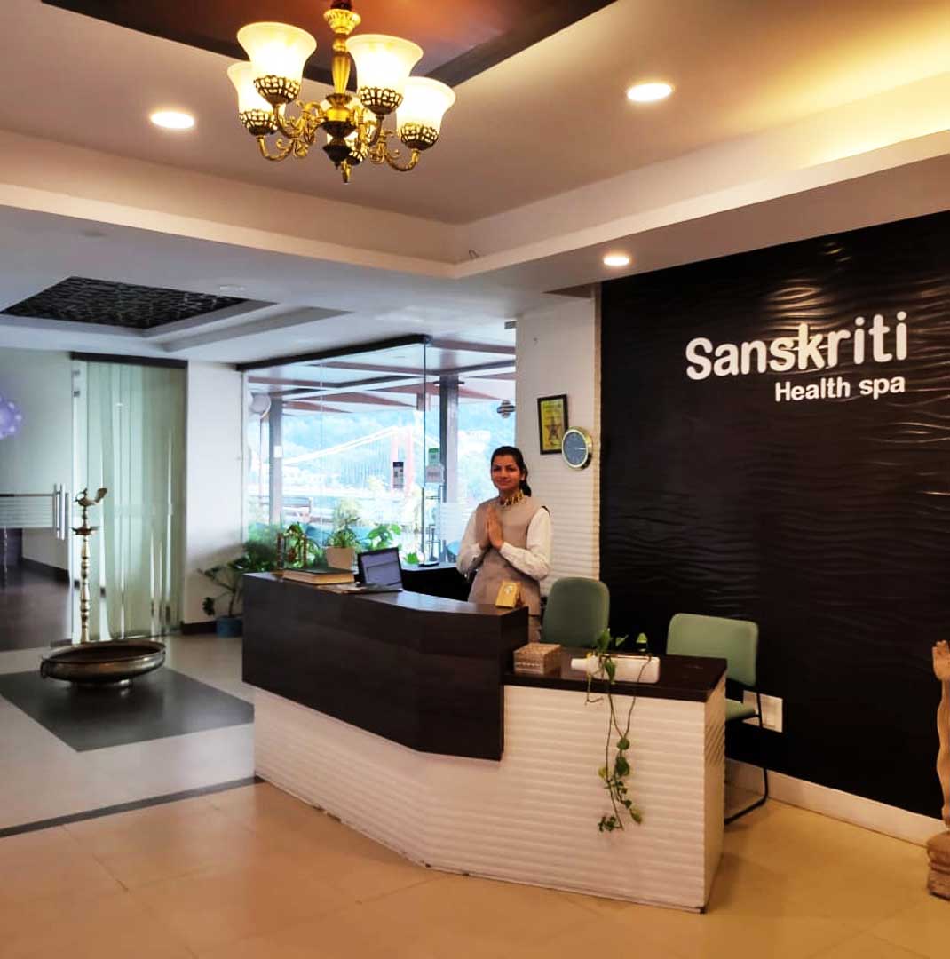 Sanskriti Vedic Retreat Reception Area