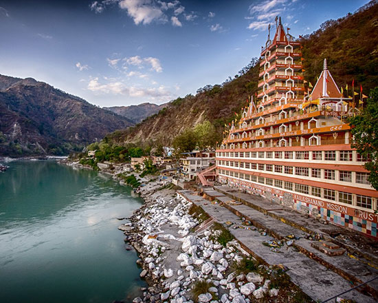 Tera Manzil Temple in Lakshman Jhula Rishikesh India